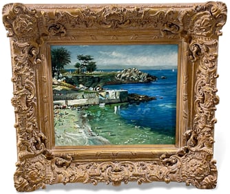 Oil on Canvas After Thomas Kinkade's "Pacific Grove"