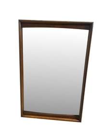United Furniture Walnut Mid-Century Mirror
