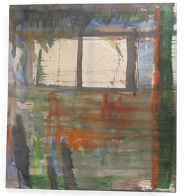 Large Mid Century Abstract Oil on Canvas