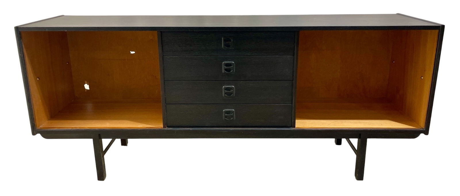 Ikea Korsor Teak Credenza: An Ikea Korsor painted teak credenza