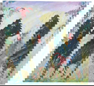 Large Abstract Oil on Canvas