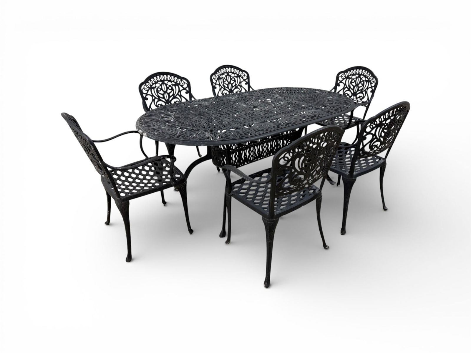 Tuscany Cast Aluminum Outdoor Dining Set (1 of 20)