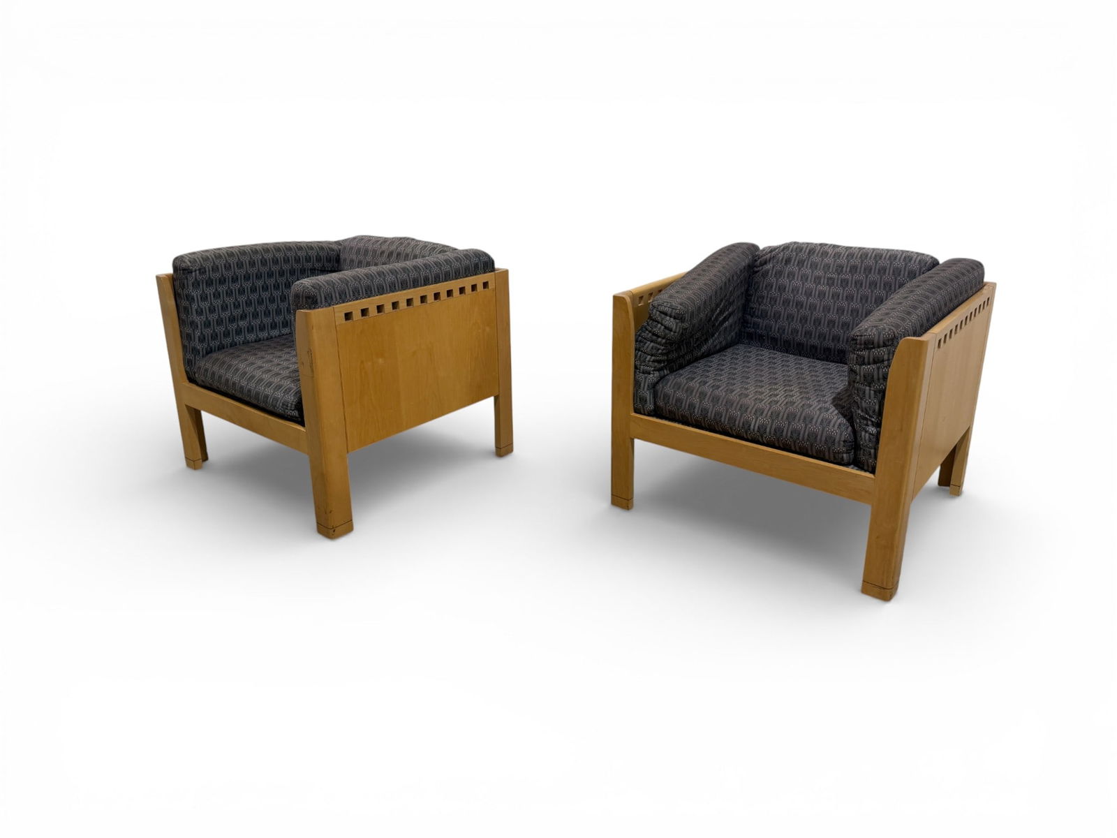 Cubed Club Birch Wood Armchairs - Pair (1 of 19)