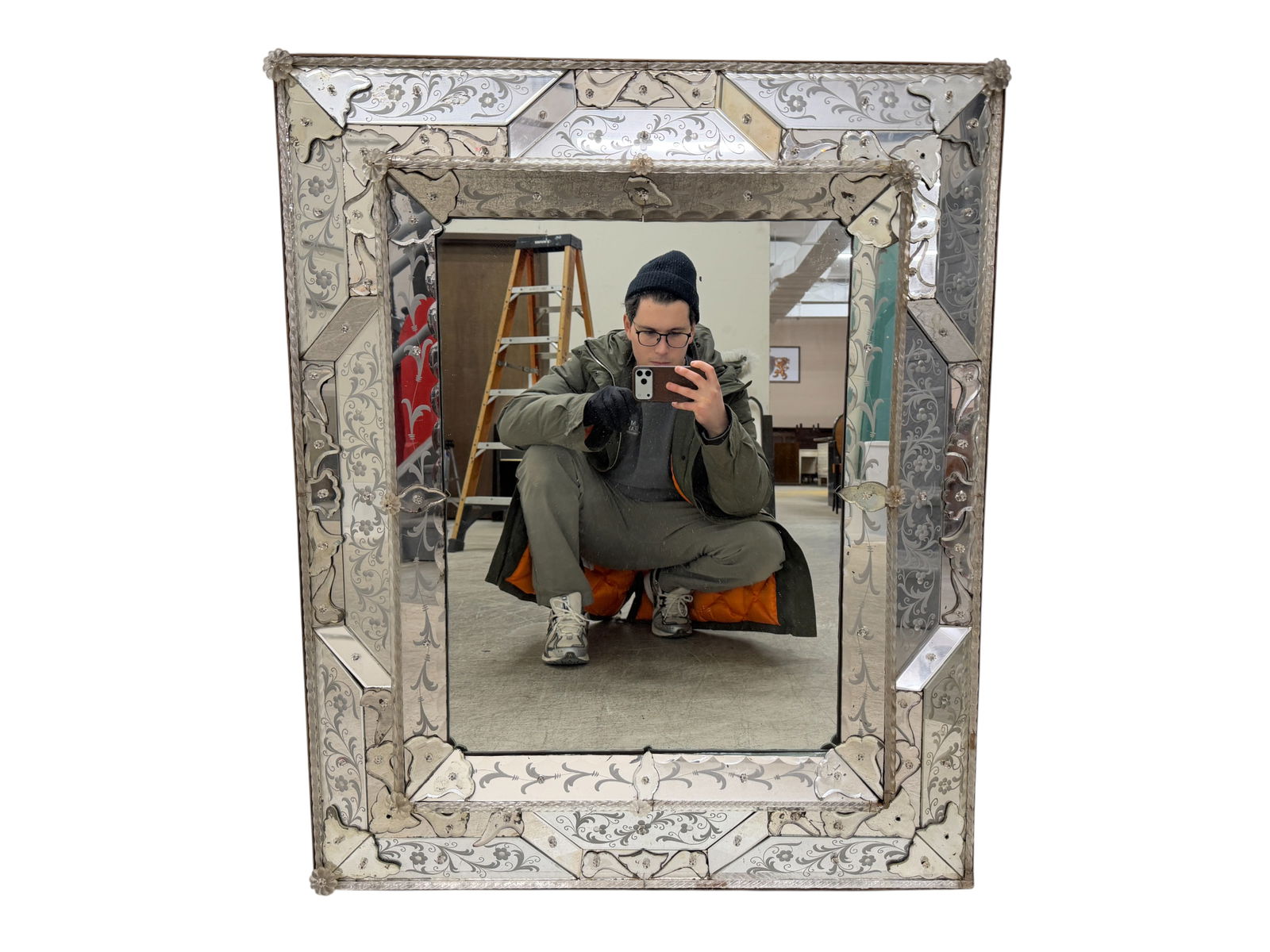 Etched Glass Venetian Mirror (1 of 9)