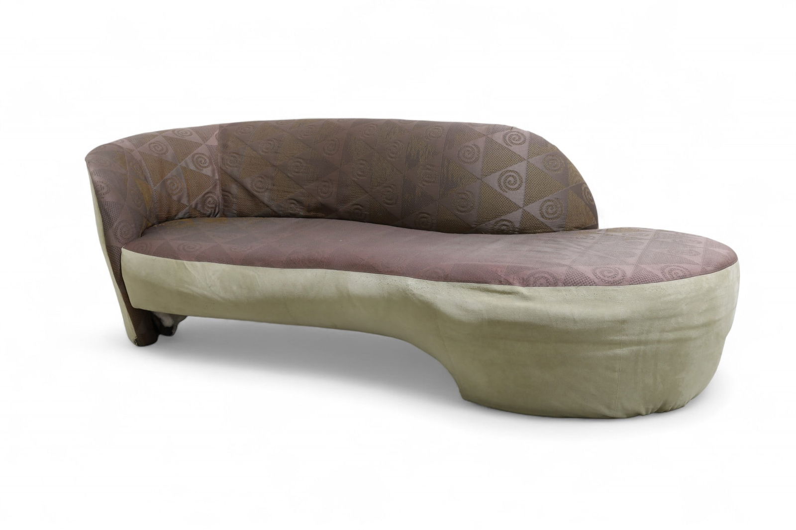 Weiman Sofa: A curved Weiman sofa Seat Height:16
