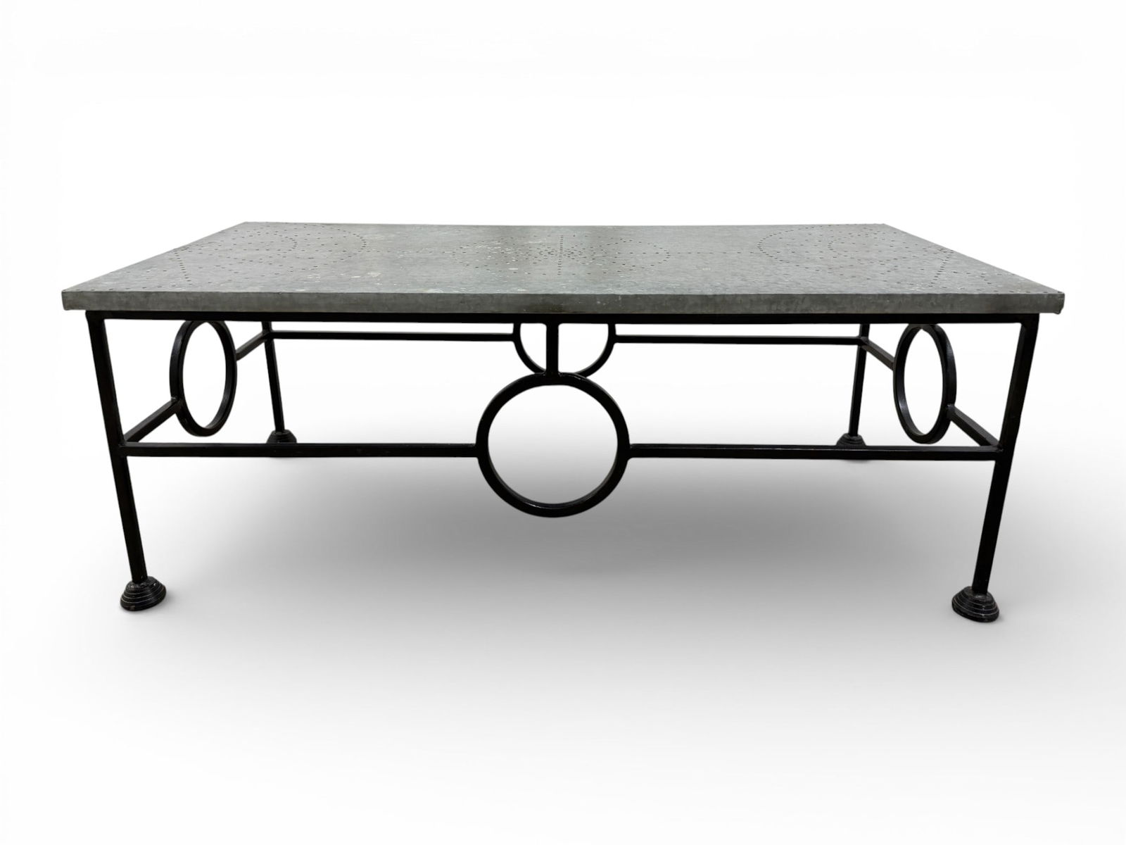 Iron & Galvanized Steel Coffee Table (1 of 12)