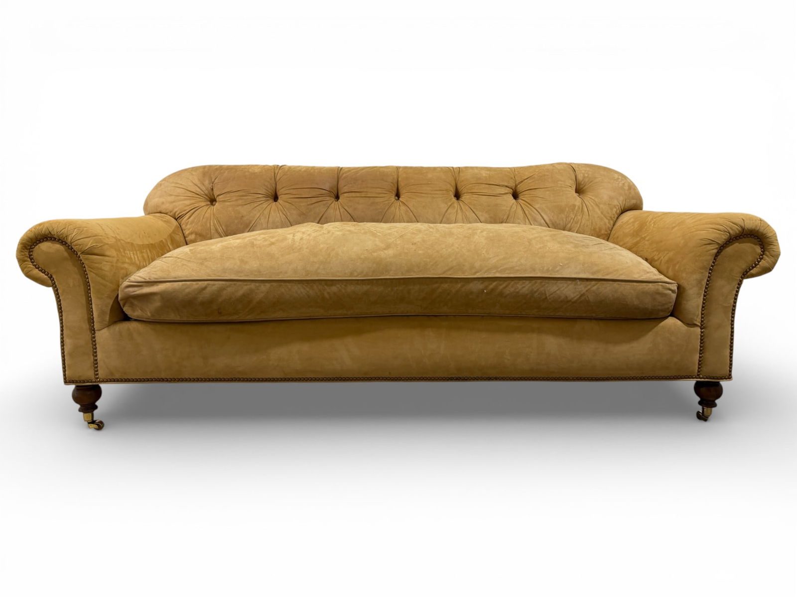 Lee Jofa Suede Chesterfield Style Sofa (1 of 20)