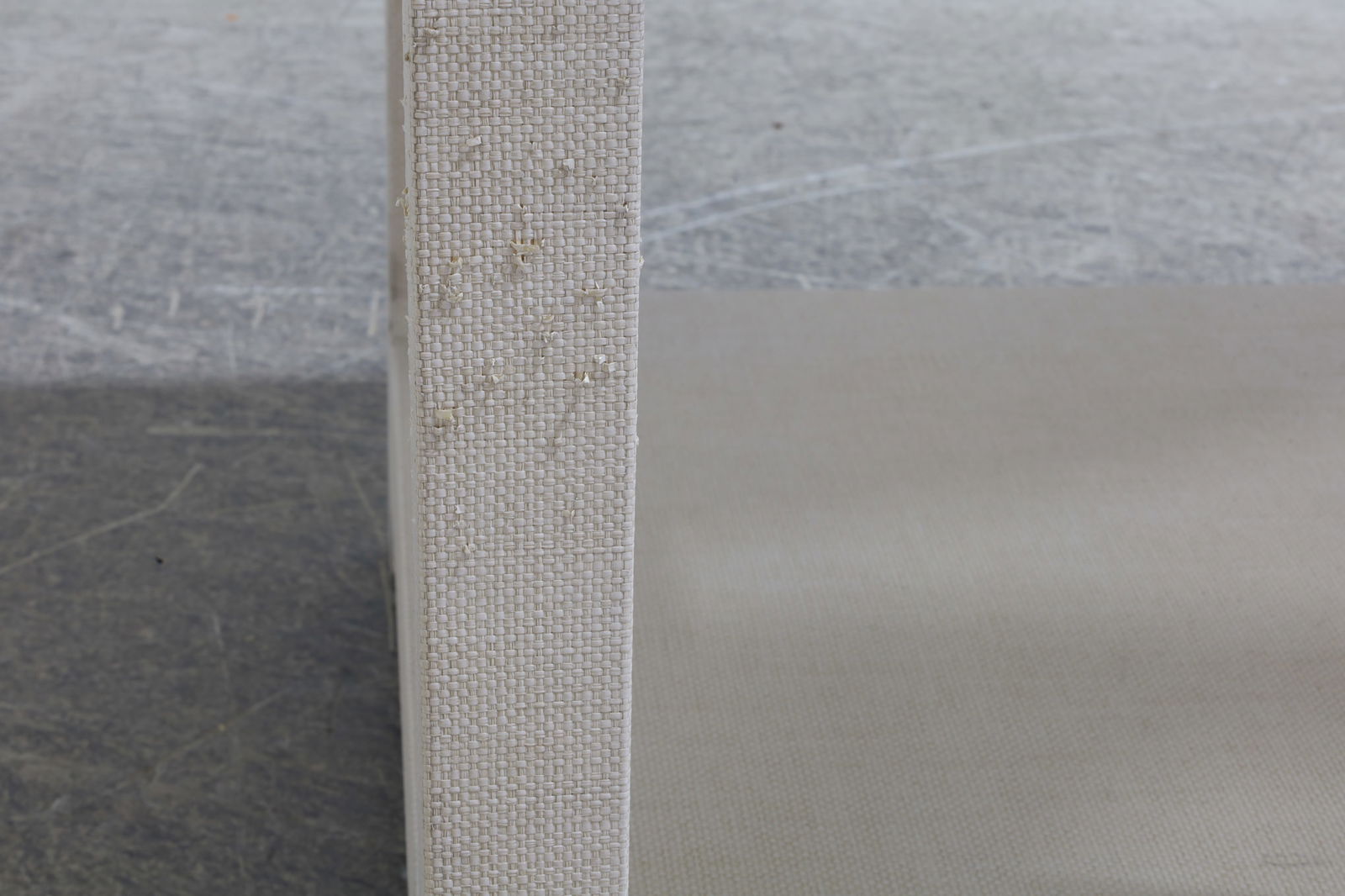 Linen Wrapped Side Table - 5