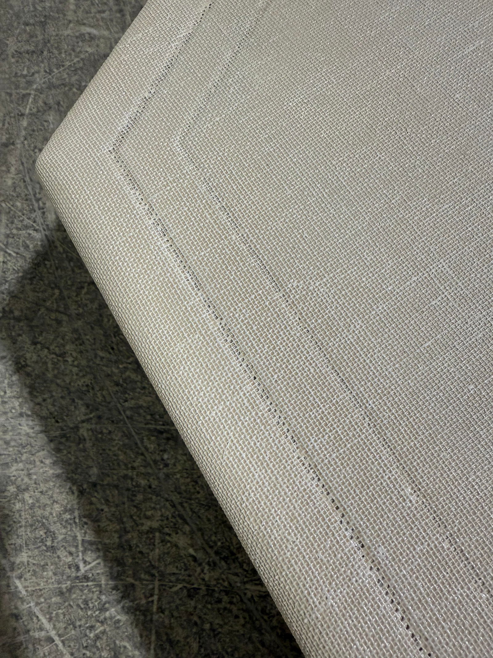 Linen Wrapped Octagonal Side Table - 10