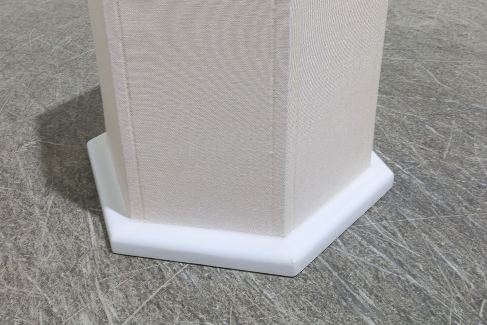 Linen Wrapped Octagonal Side Table - 3