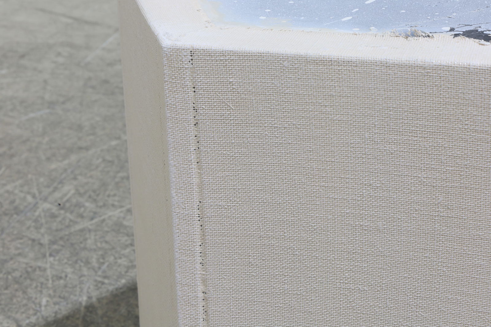 Linen Wrapped Octagonal Side Table - 4