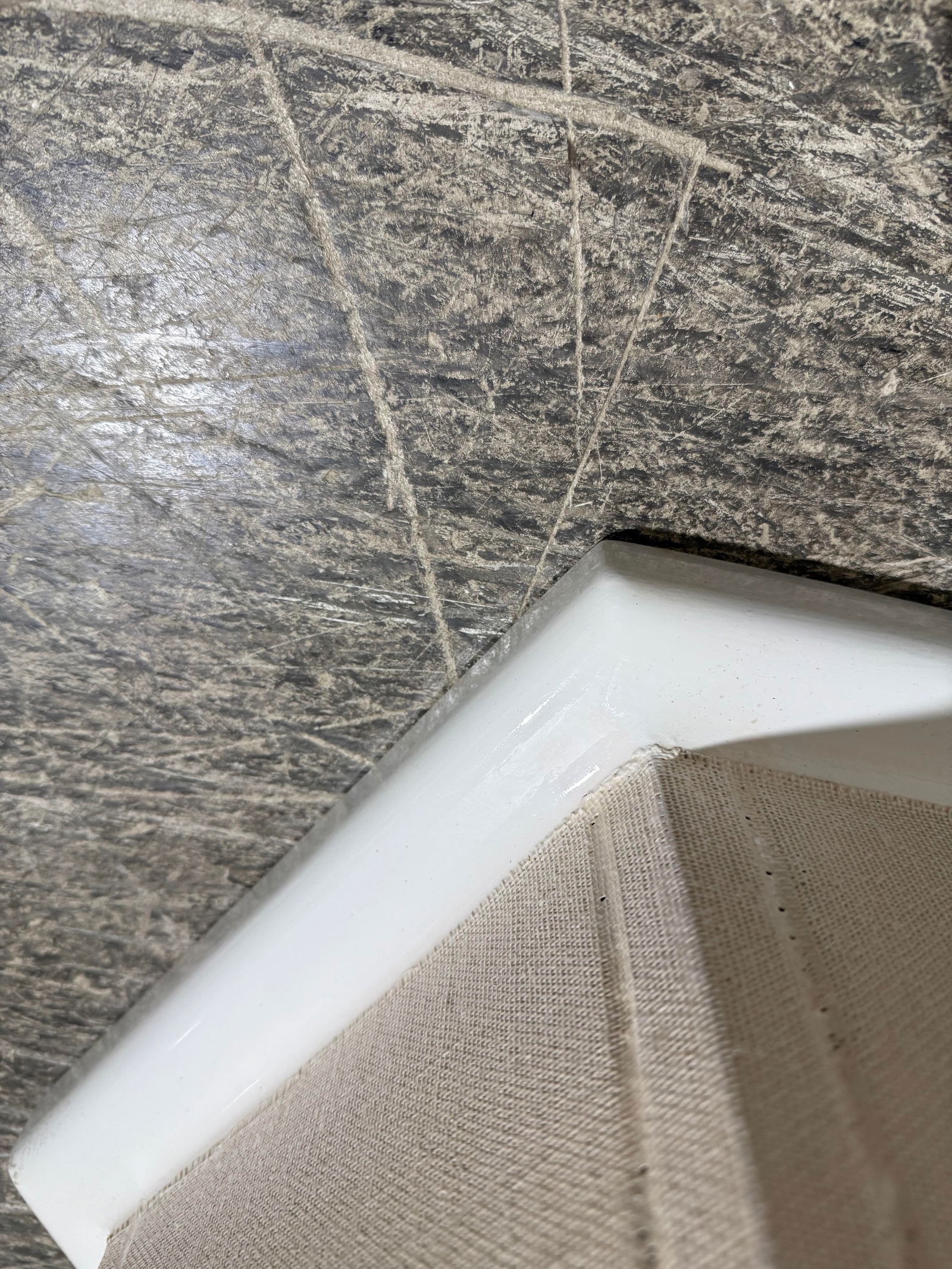 Linen Wrapped Octagonal Side Table - 6