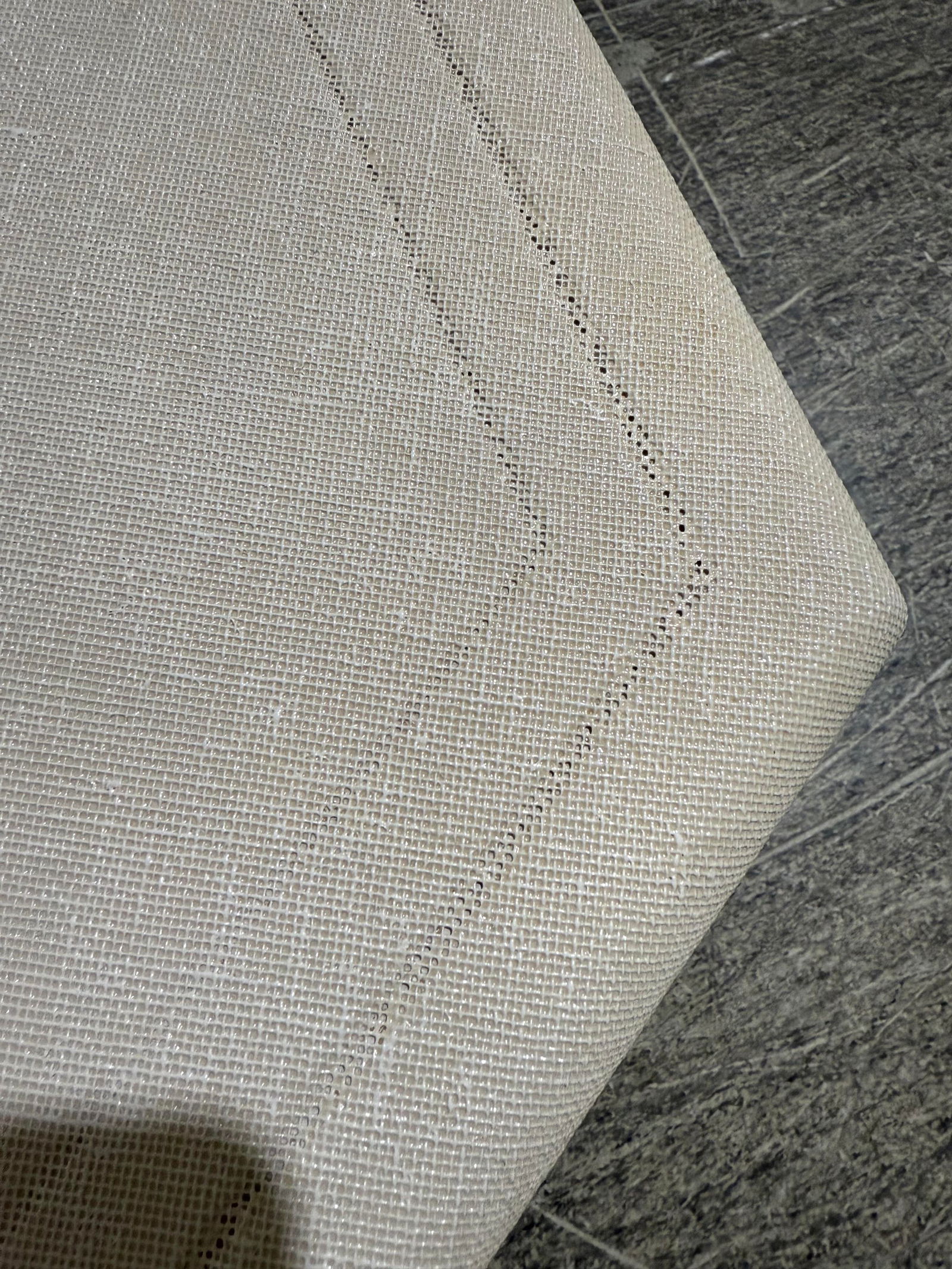 Linen Wrapped Octagonal Side Table - 9