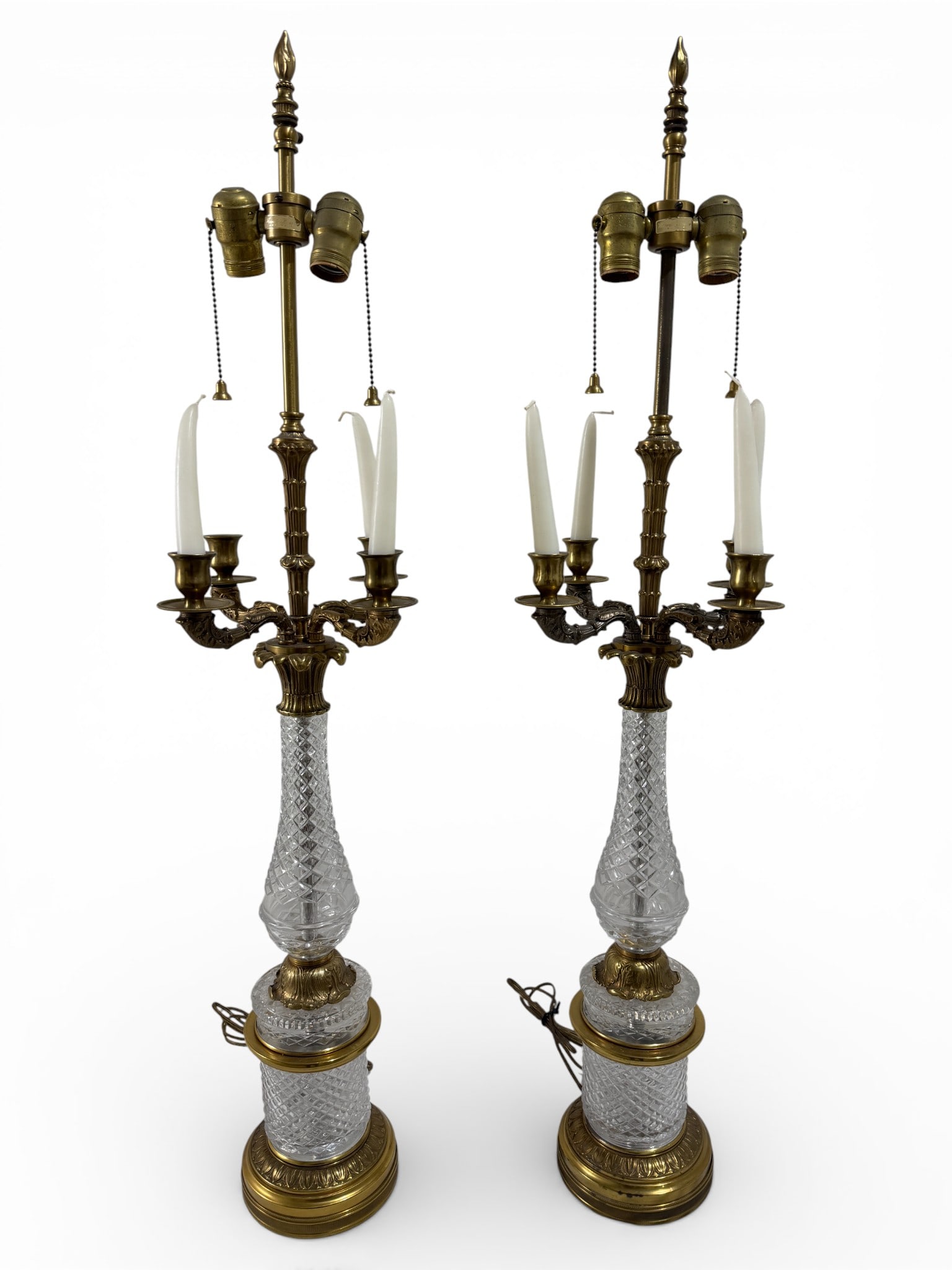 Cut Crystal Candelabra Lamps - Pair (1 of 16)