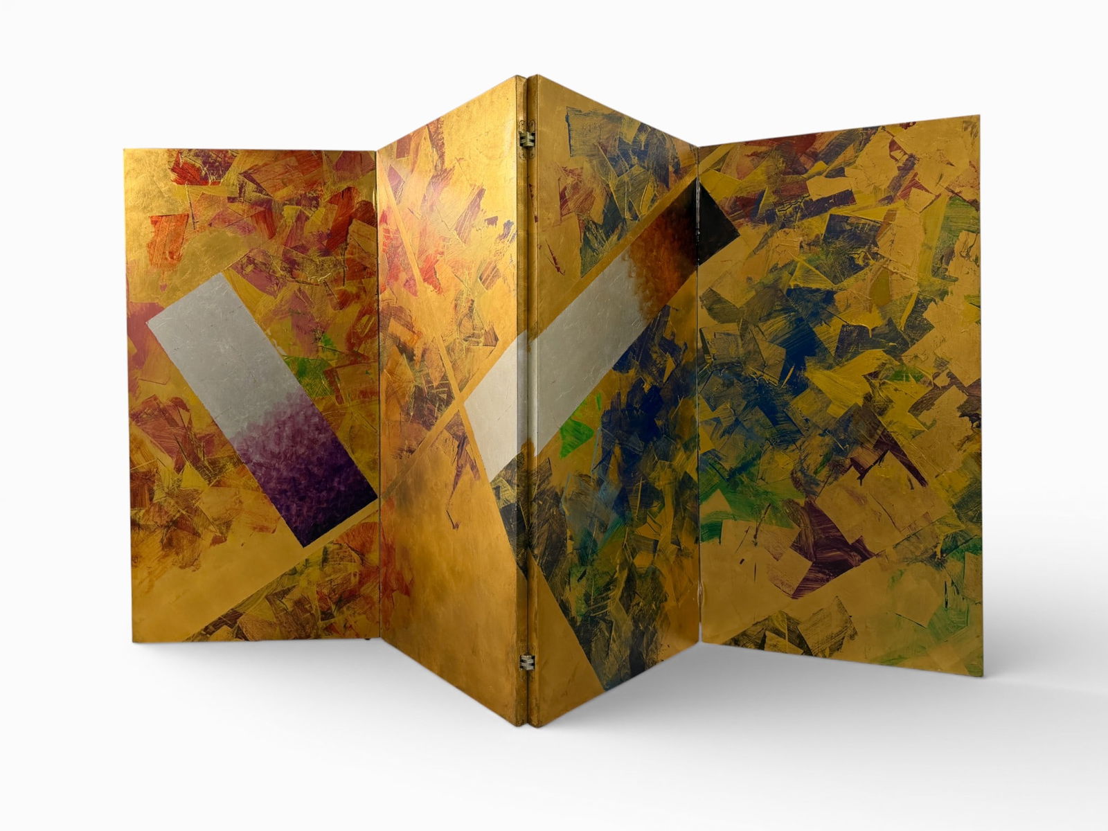 Abstract Hand Painted 4-Panel Screen (1 of 20)