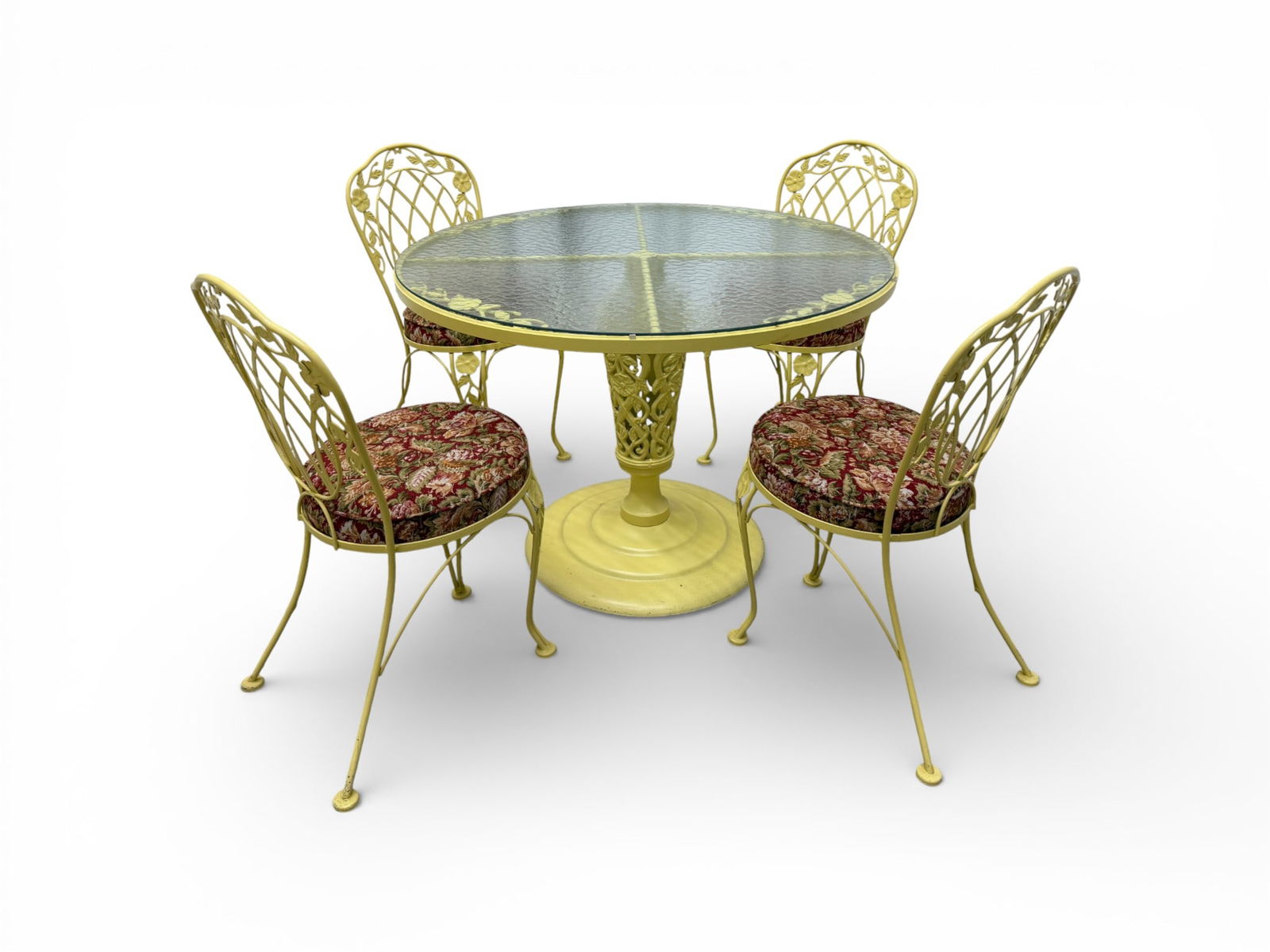 Woodard Chantilly Rose Round Table & 4 Chairs (1 of 20)