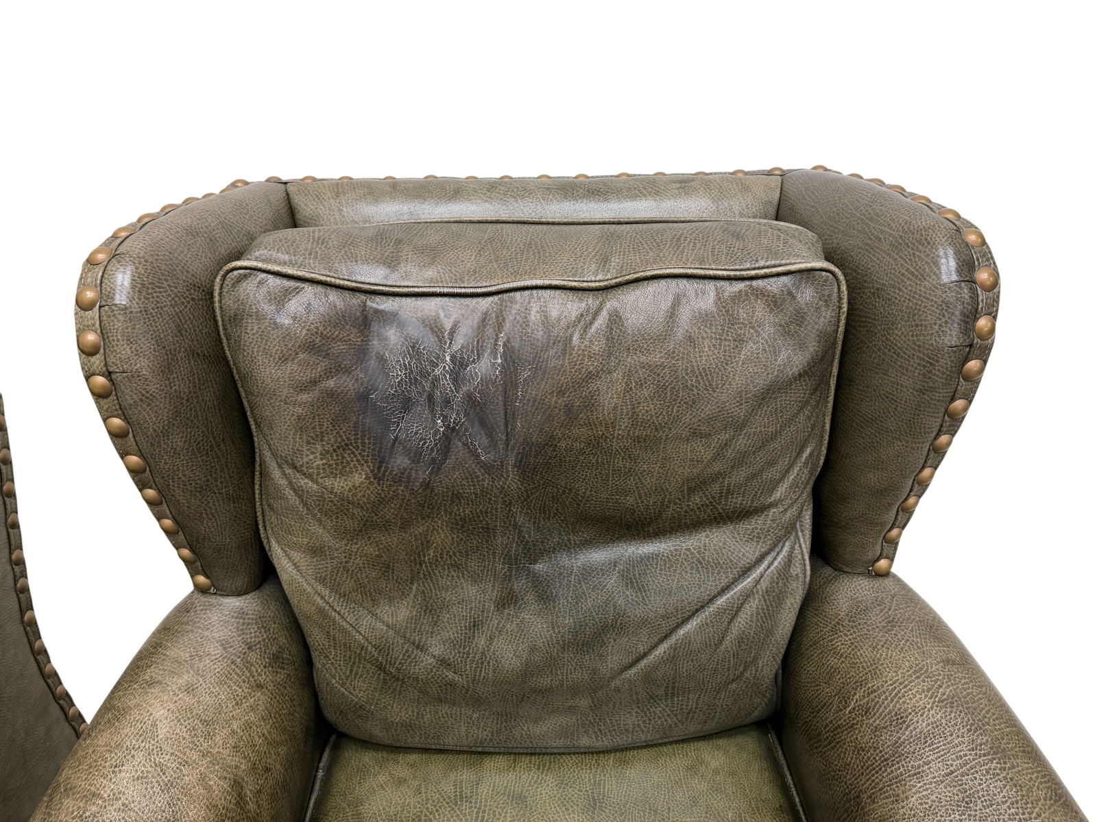 Leather Wingback Chairs - Pair - 13