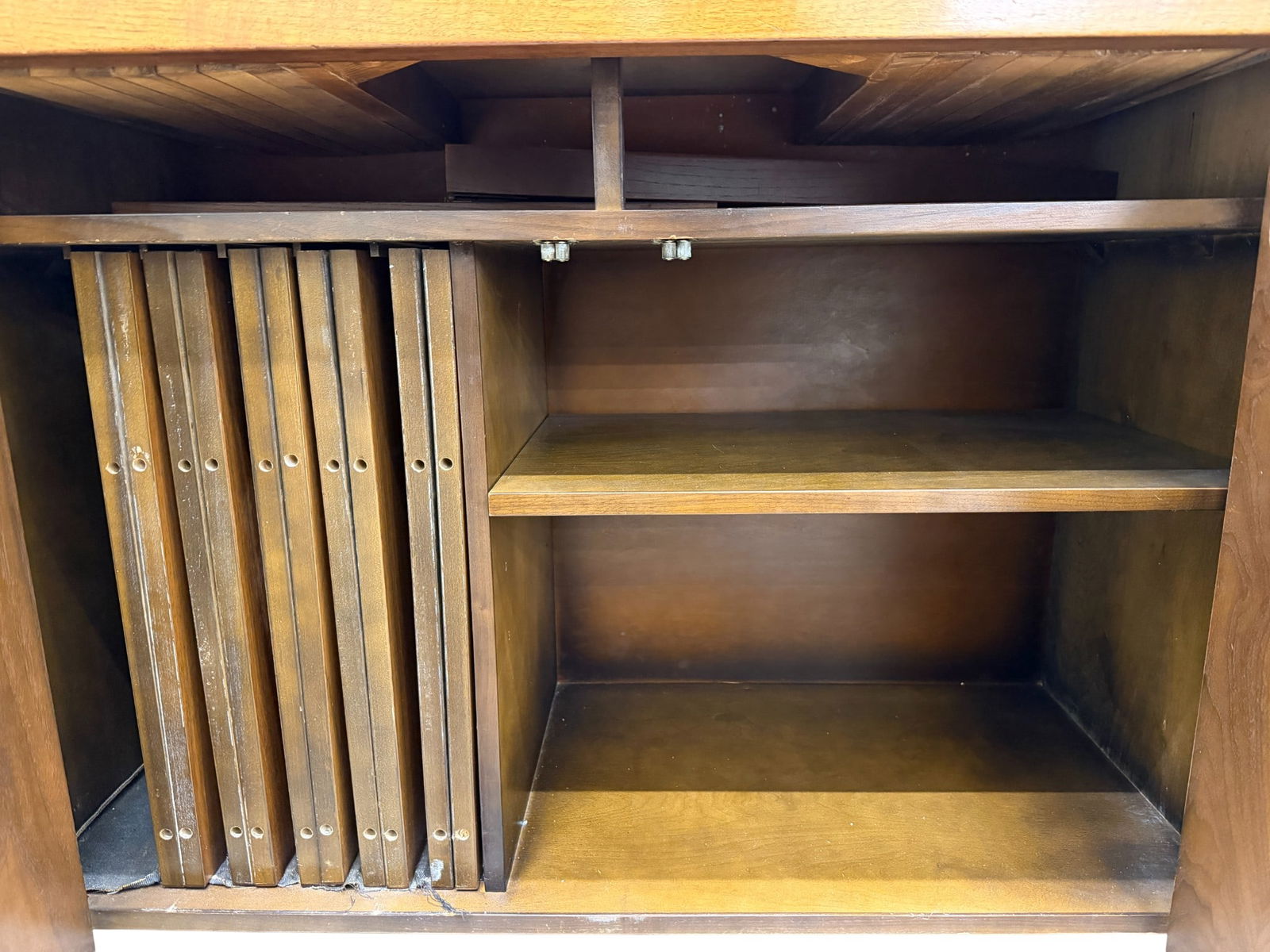 Mid Century Walnut Server-Dining Table - 13