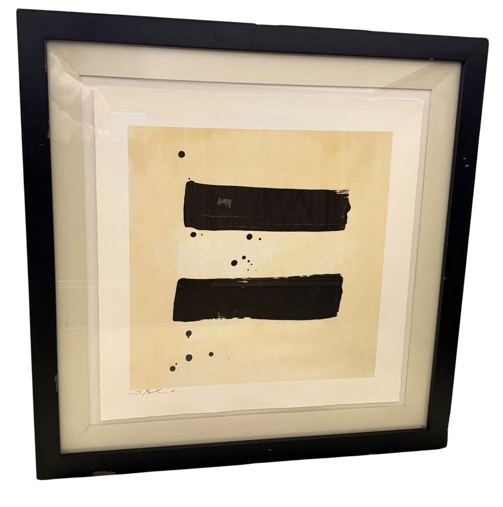 Signed John Palmer Giclee: A signed John Palmer giclee titled "Inconspicuous Construction II" Dimensions: H:30" W:30" D:1"