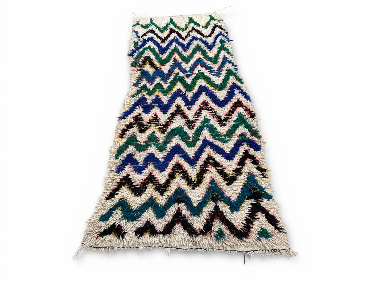 Hand-Knotted Chevron Runner - 4