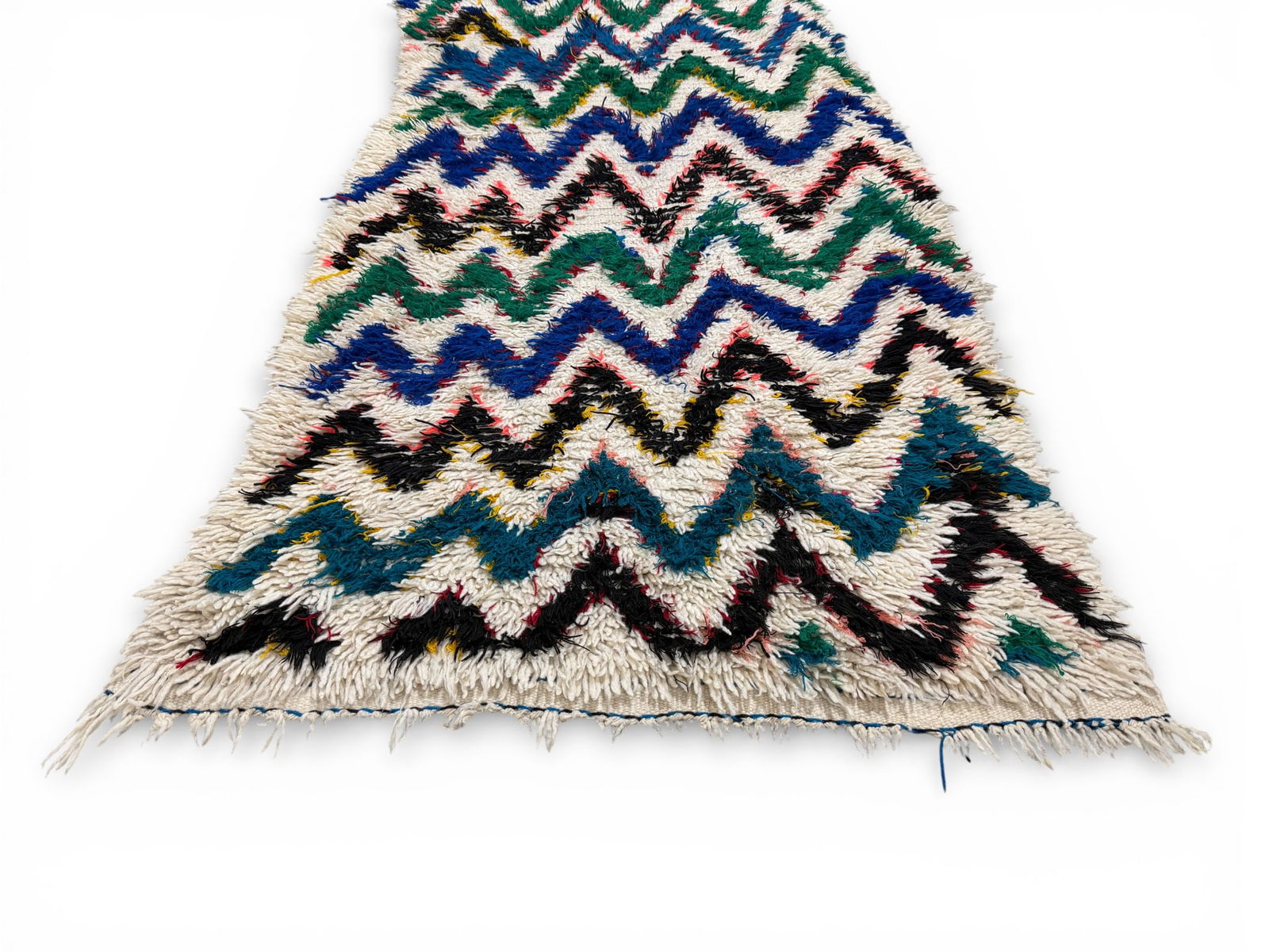 Hand-Knotted Chevron Runner - 5