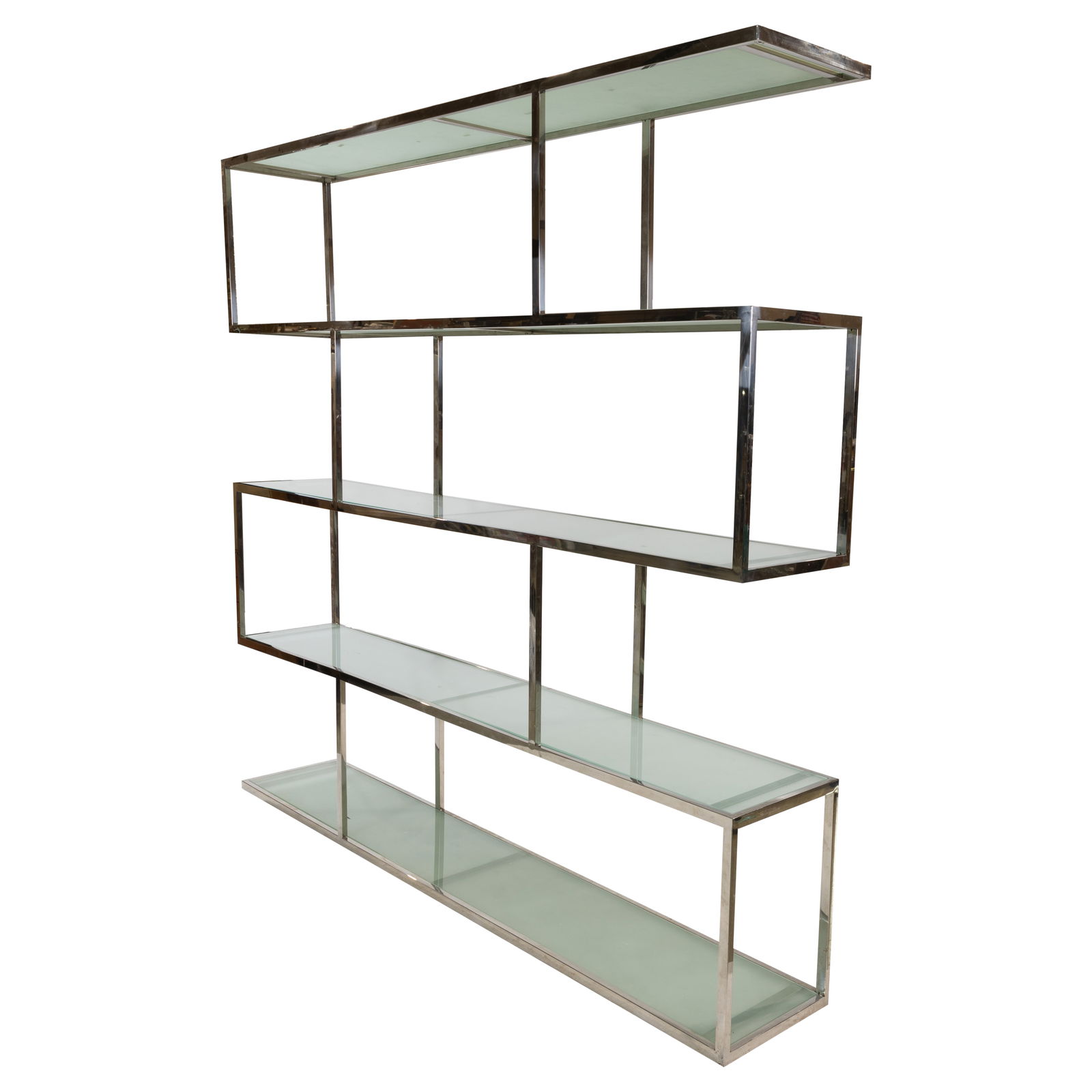 Monumental Chrome and Glass Etagere (1 of 5)