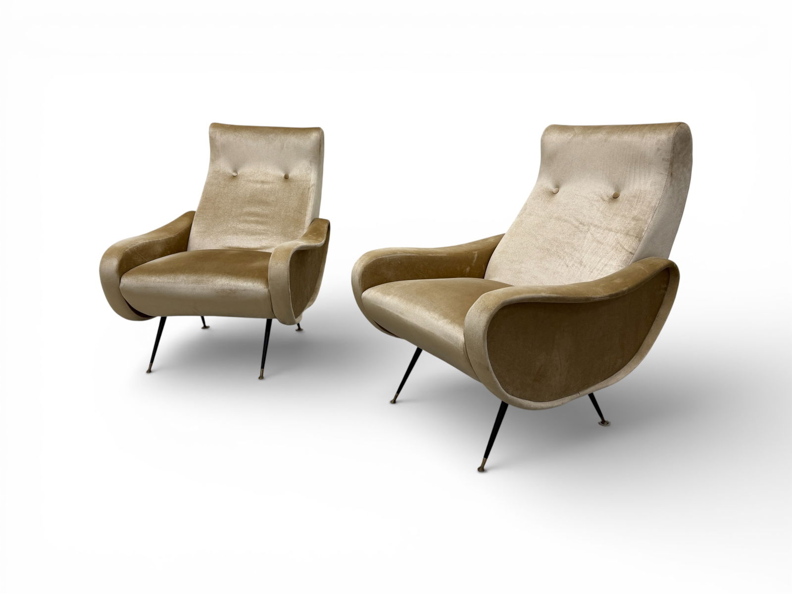 Marco Zanuso Style Mid Century Lounge Chairs- Pair (1 of 11)