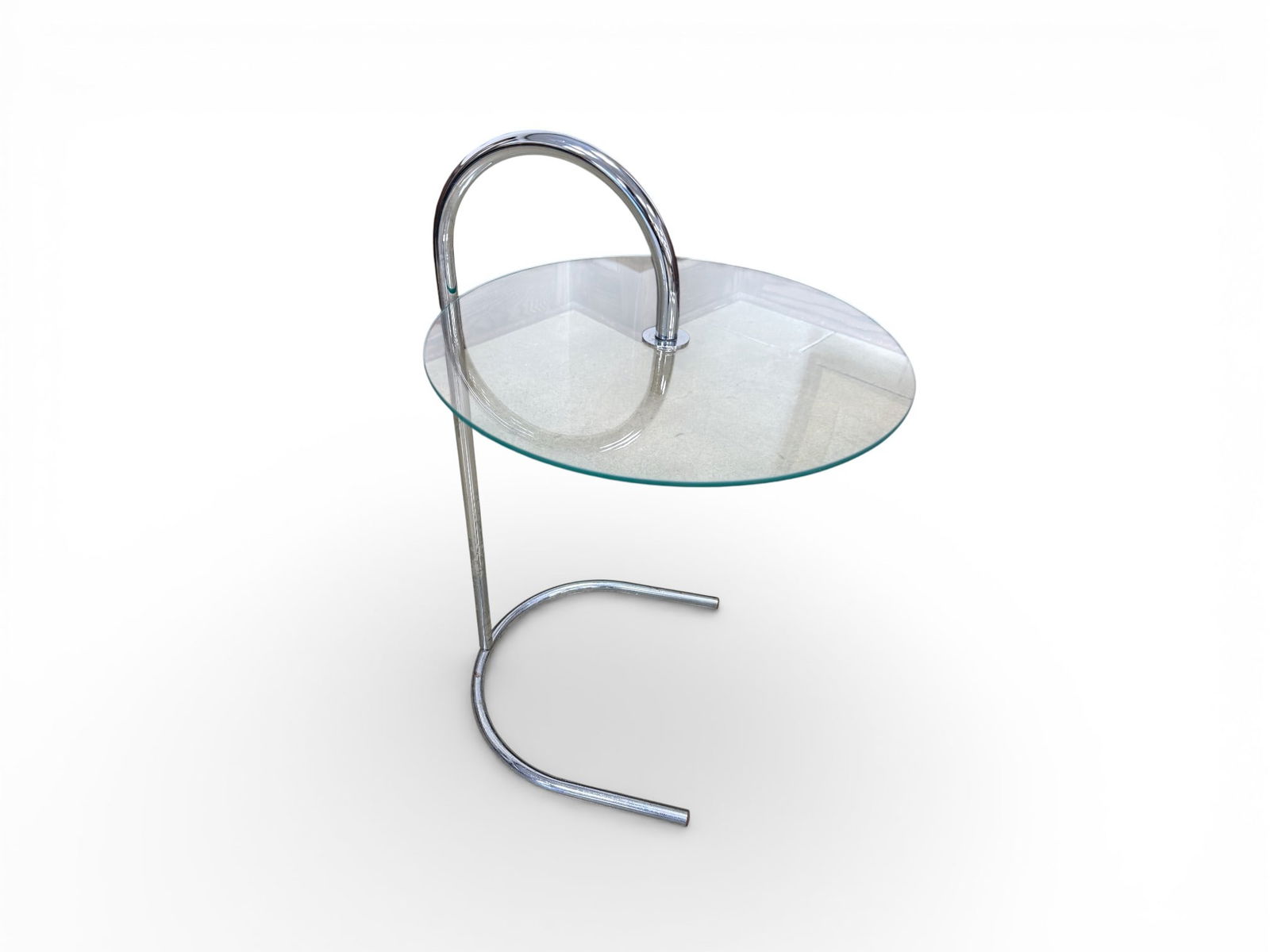 Eileen Gray Style Chrome & Glass Side Table (1 of 10)