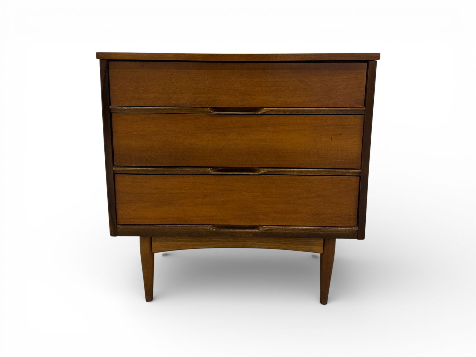 Mid Century Walnut 3-Drawer Chest (1 of 9)