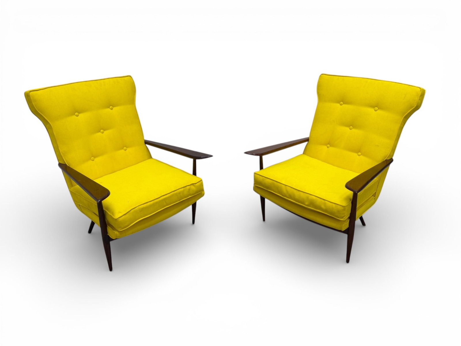 Widdicomb Walnut Lounge Chairs - Pair (1 of 9)