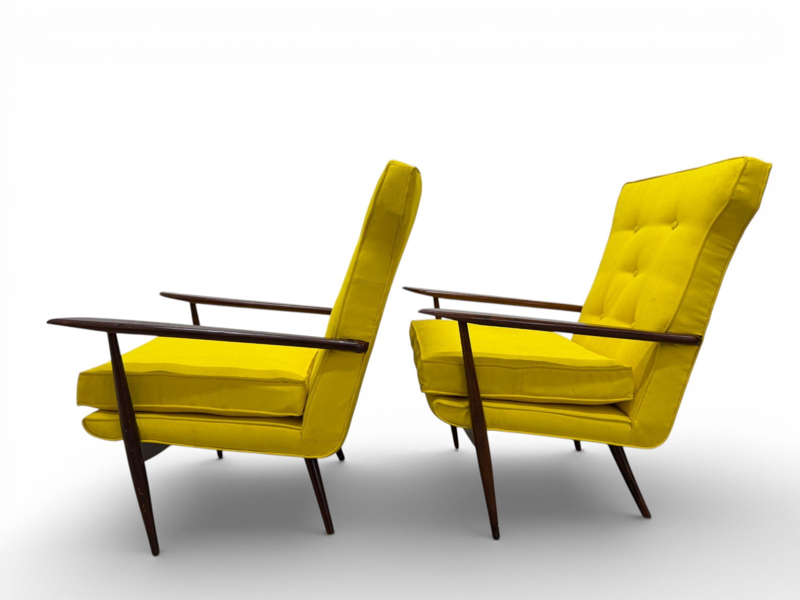 Widdicomb Walnut Lounge Chairs - Pair - 7