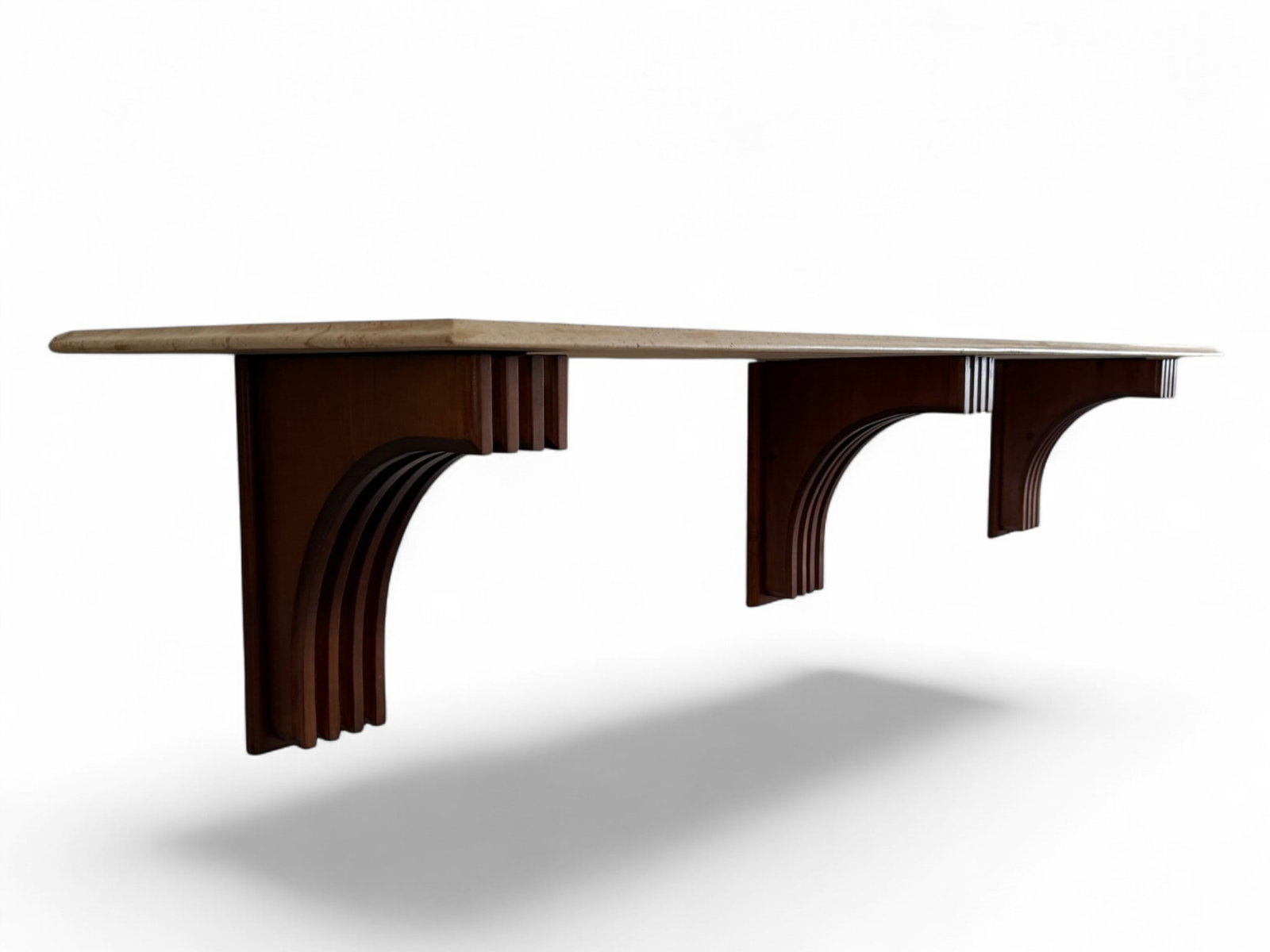 Travertine Wall Mounted Console Table - 5