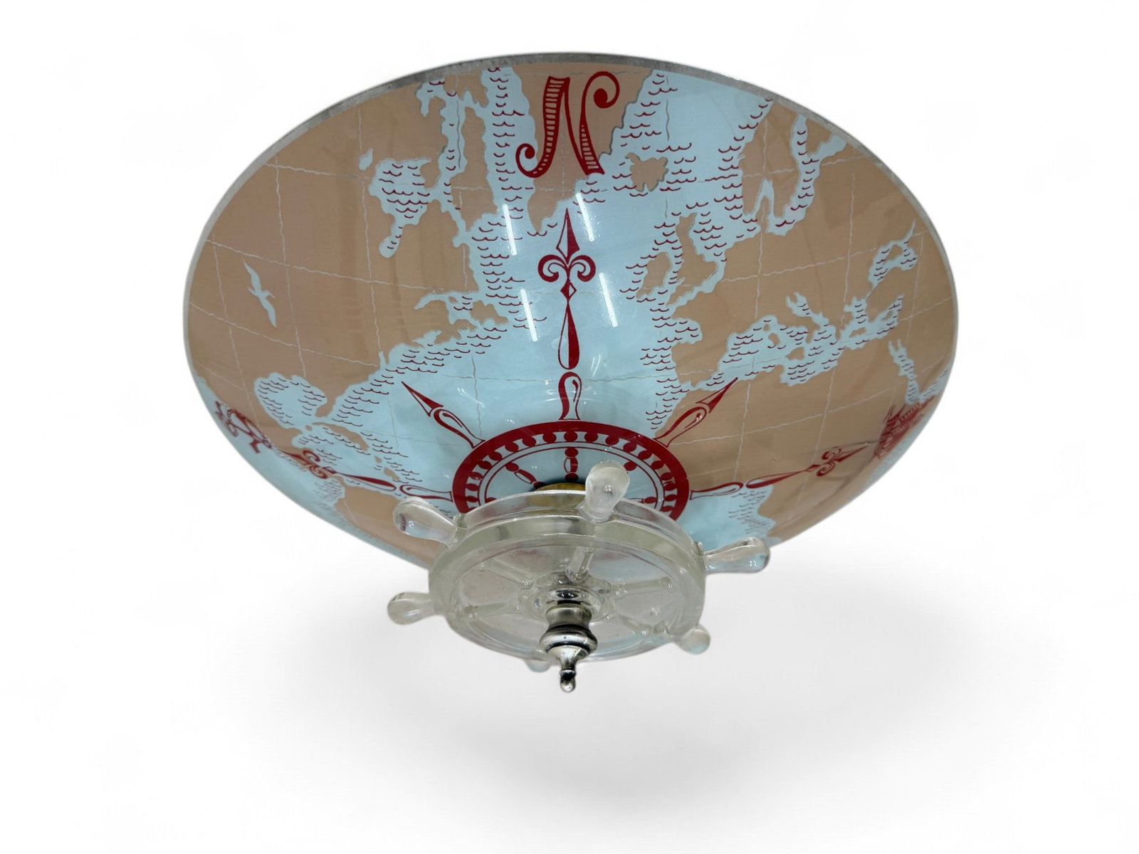 Nautical Flush-mount Art-Deco Ceiling Light (1 of 8)