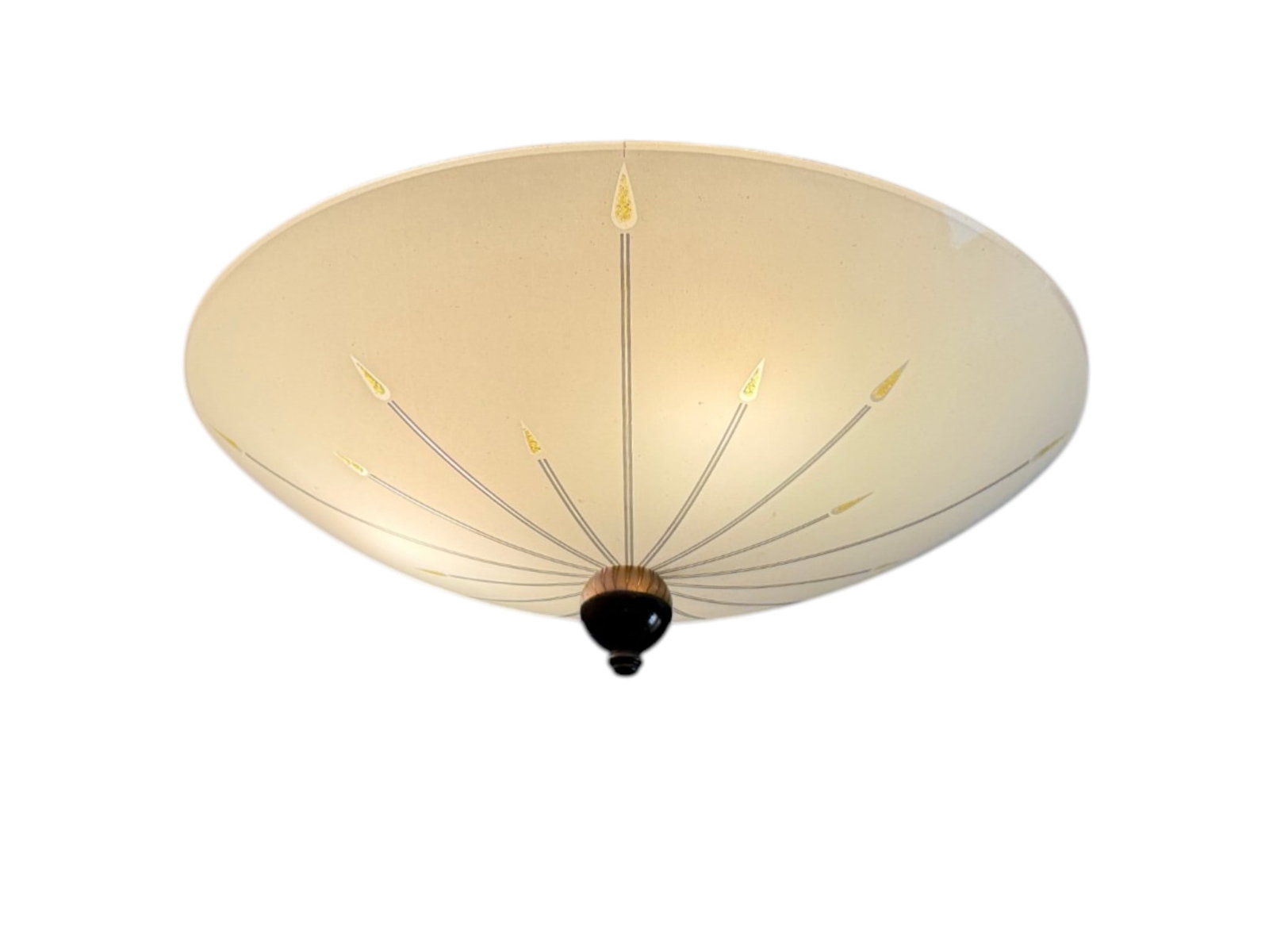 1960's Medium Atomic Flush Mounted Ceiling Light - 3