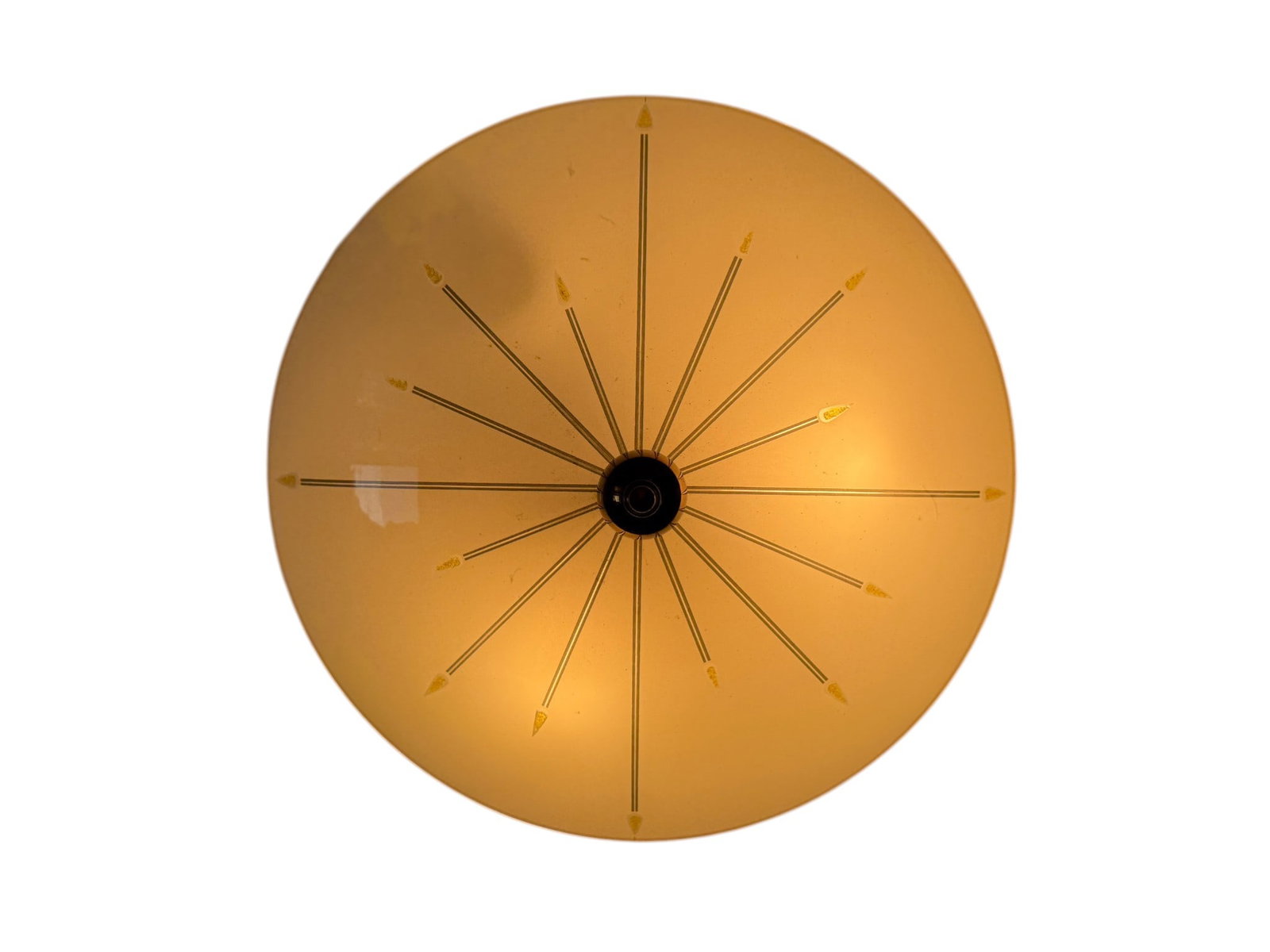 1960's Medium Atomic Flush Mounted Ceiling Light - 5