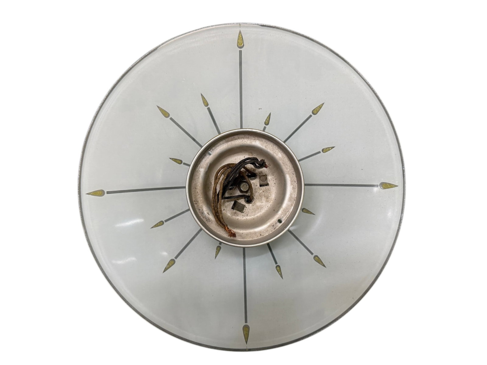 1960's Medium Atomic Flush Mounted Ceiling Light - 7