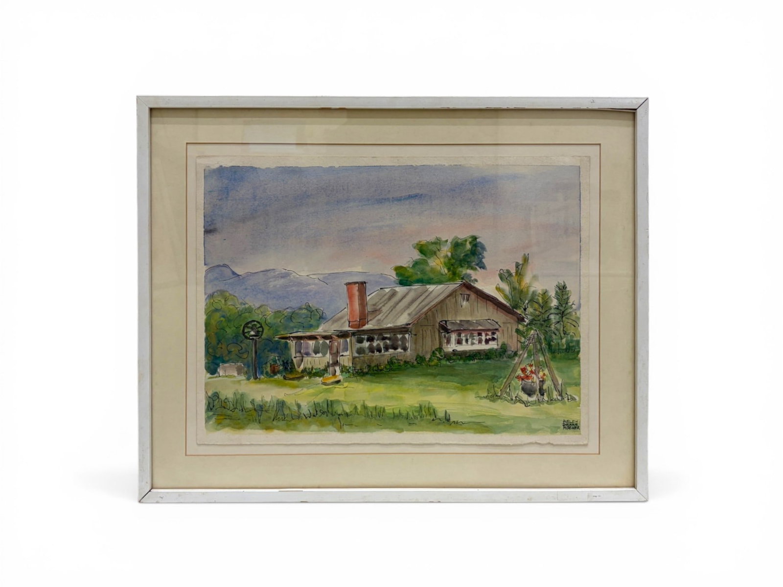 Helen Drake Hocker Watercolor & Ink House (1 of 5)