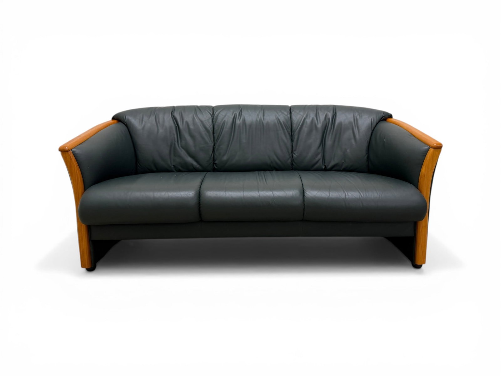 Vintage Stressless by Ekornes 3-Seat Leather Sofa (1 of 13)