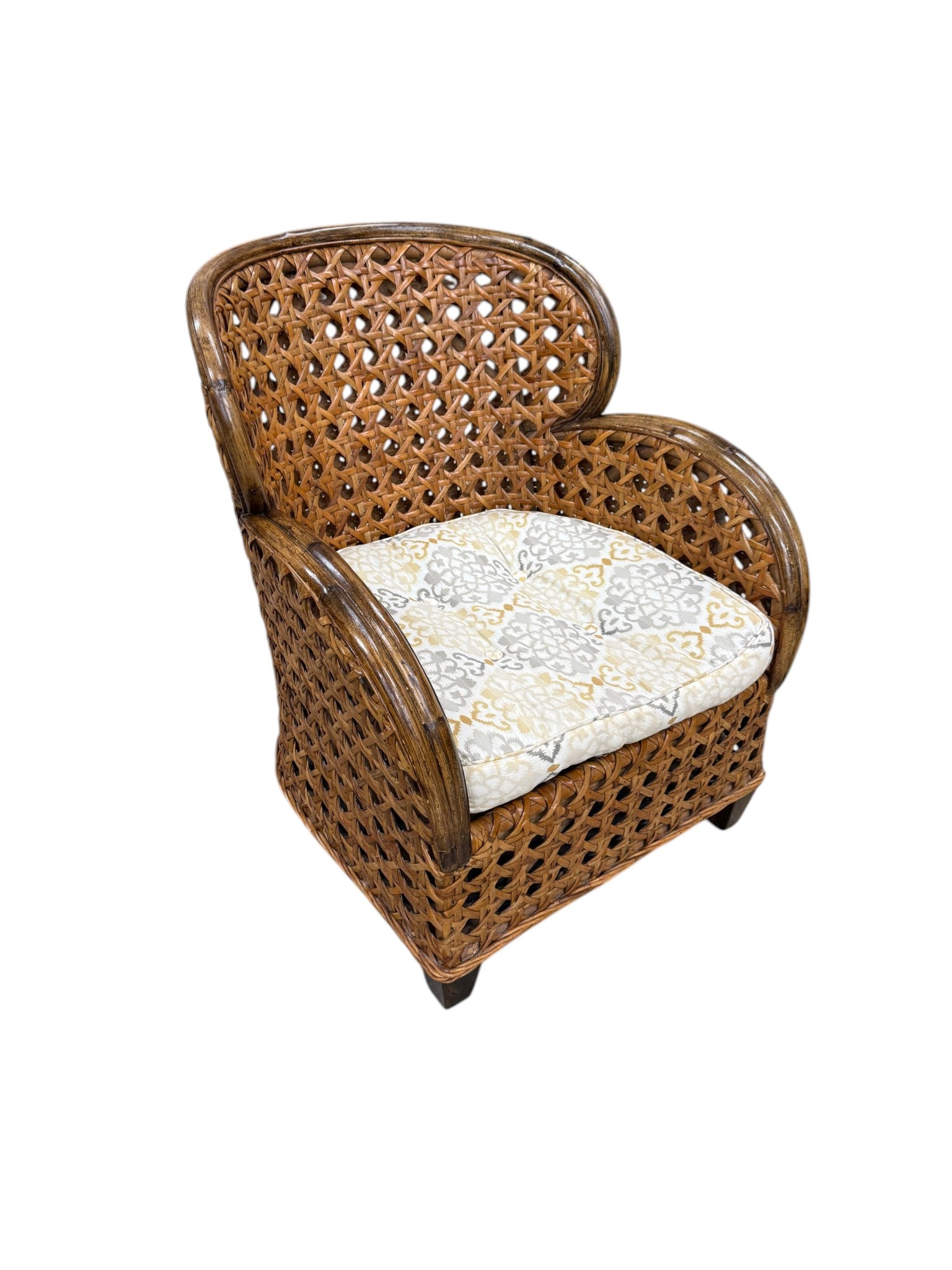 Art Deco Revival Club Chair: An art deco revival double cane club chair Dimensions: H:36" W:29" D:30" Seat Height:17