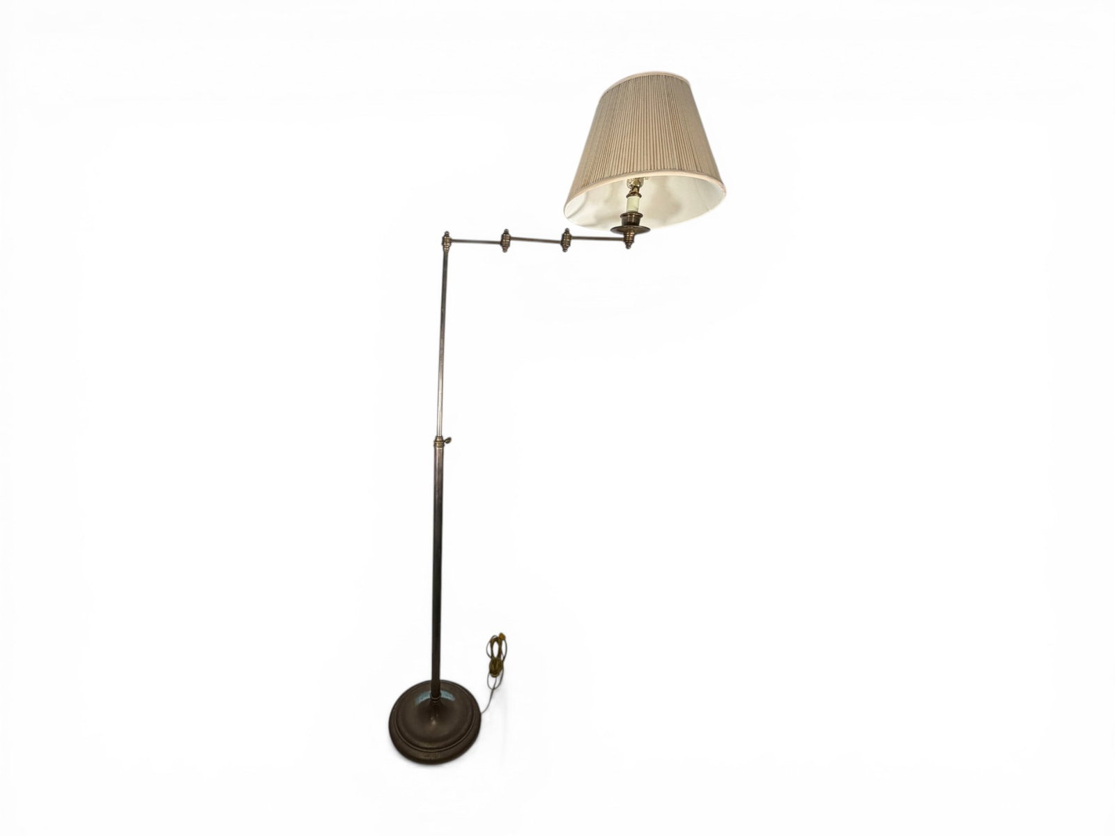 Brass Swing Arm Floor Lamp (1 of 10)