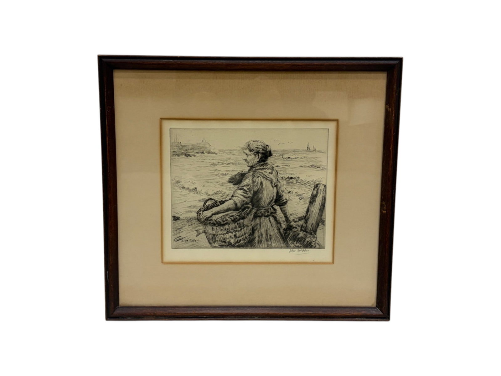 John McGhie Etching Fisherwoman (1 of 6)