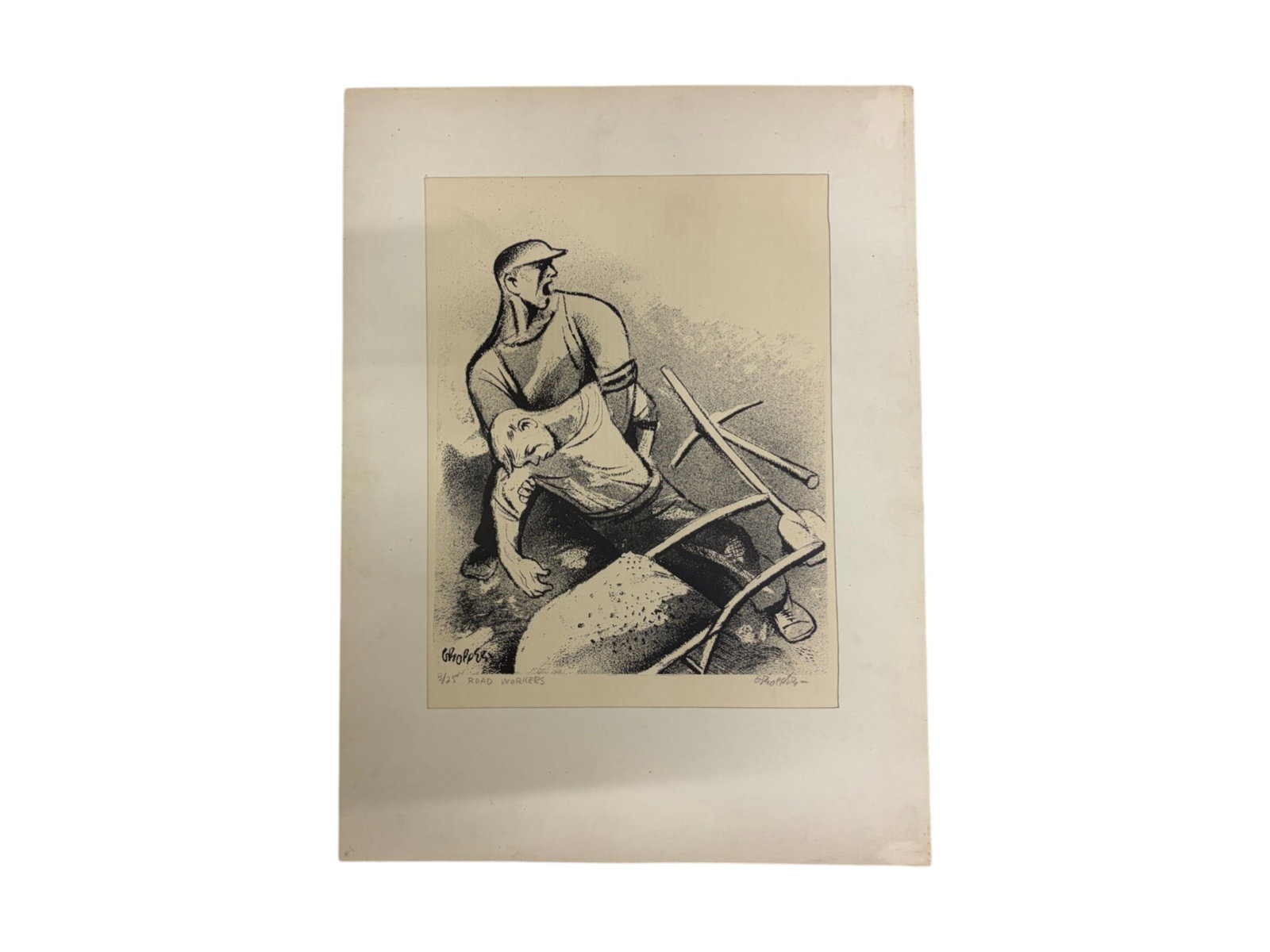 William Gropper Lithograph Road Workers (1 of 6)