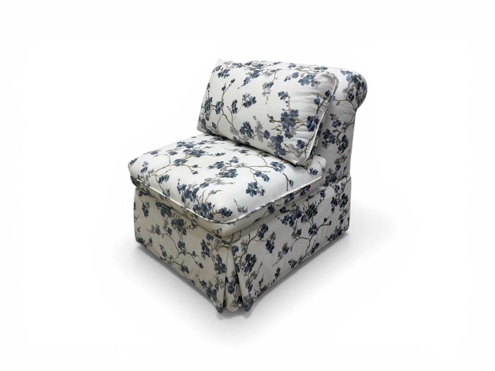 Slipper Chair With Floral Upholstery (1 of 10)