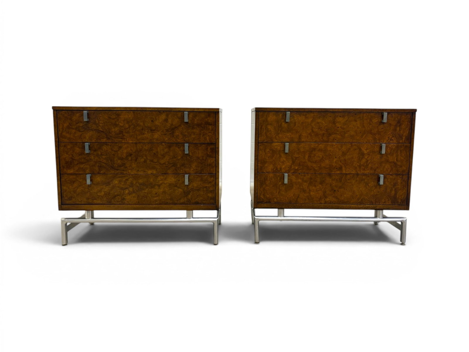 Pair of White Furniture Burl Wood Chests (1 of 12)