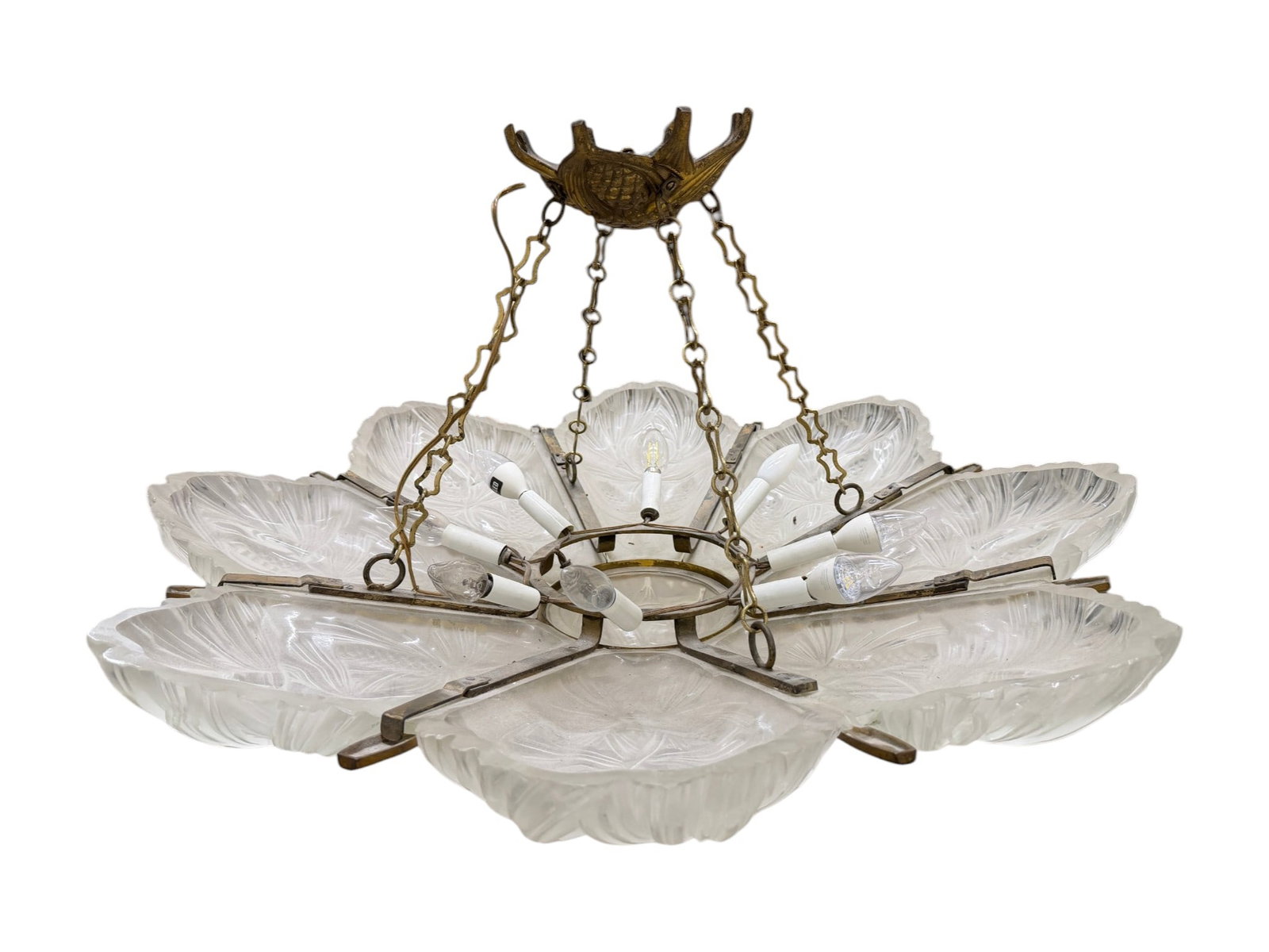 Marius-Ernest Sabino Art Deco French Chandelier - 10