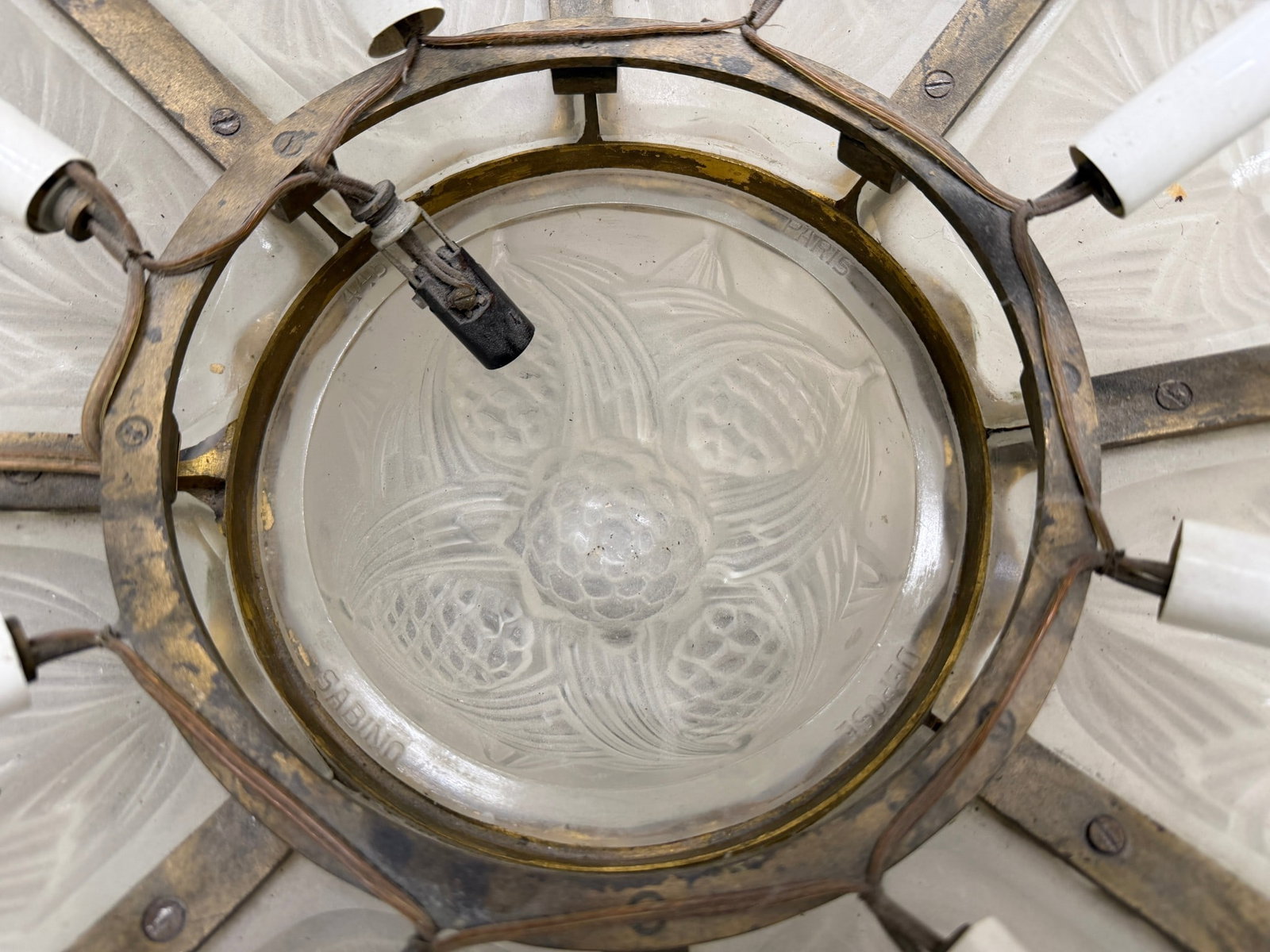 Marius-Ernest Sabino Art Deco French Chandelier - 12