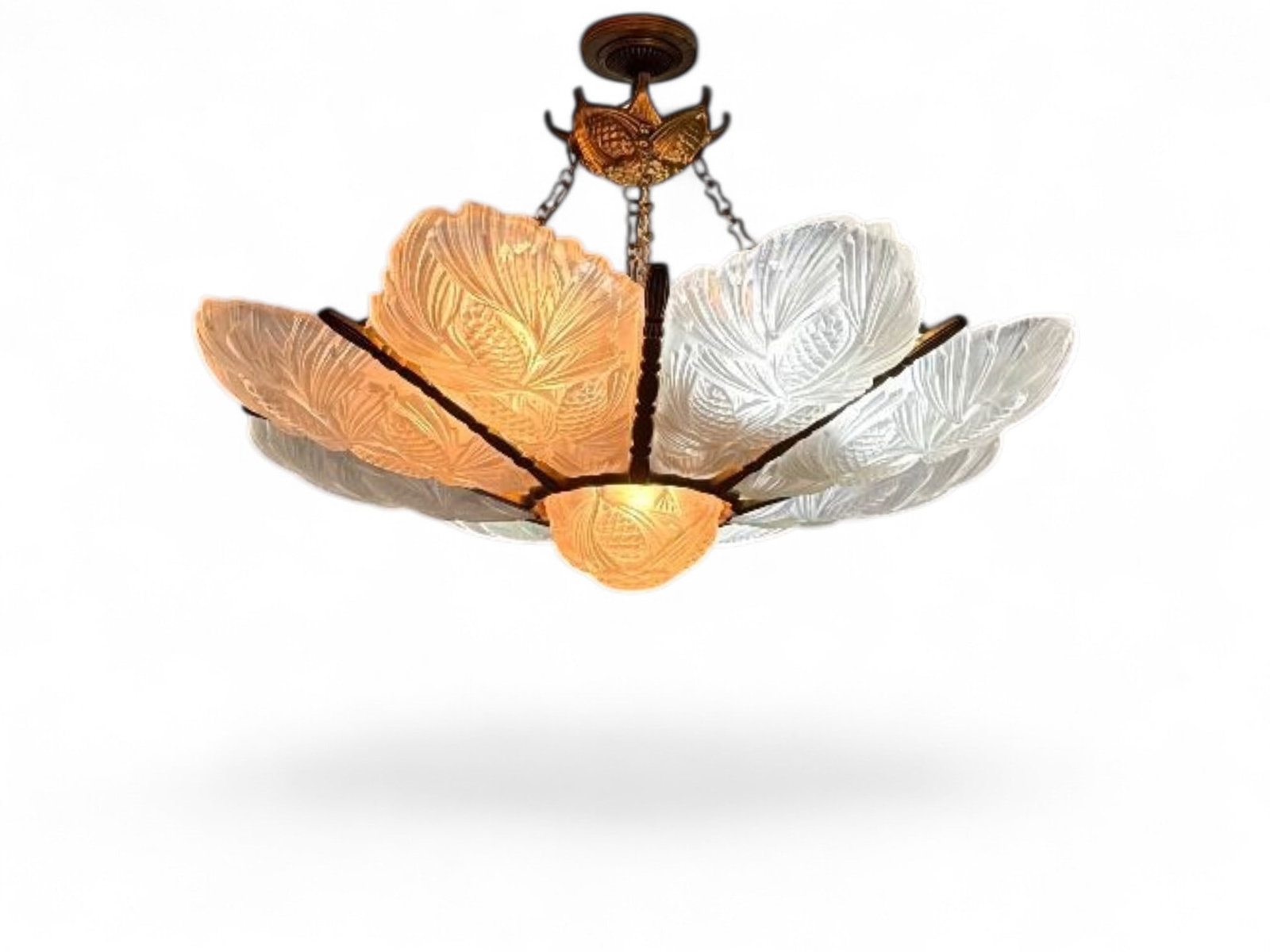 Marius-Ernest Sabino Art Deco French Chandelier - 13
