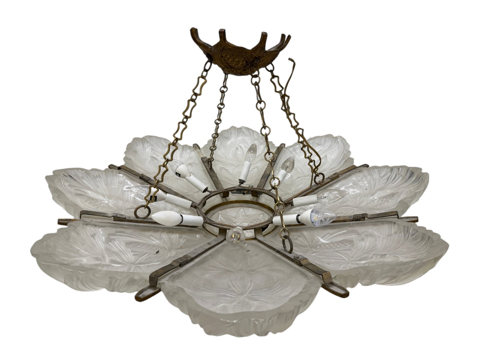 Marius-Ernest Sabino Art Deco French Chandelier - 6