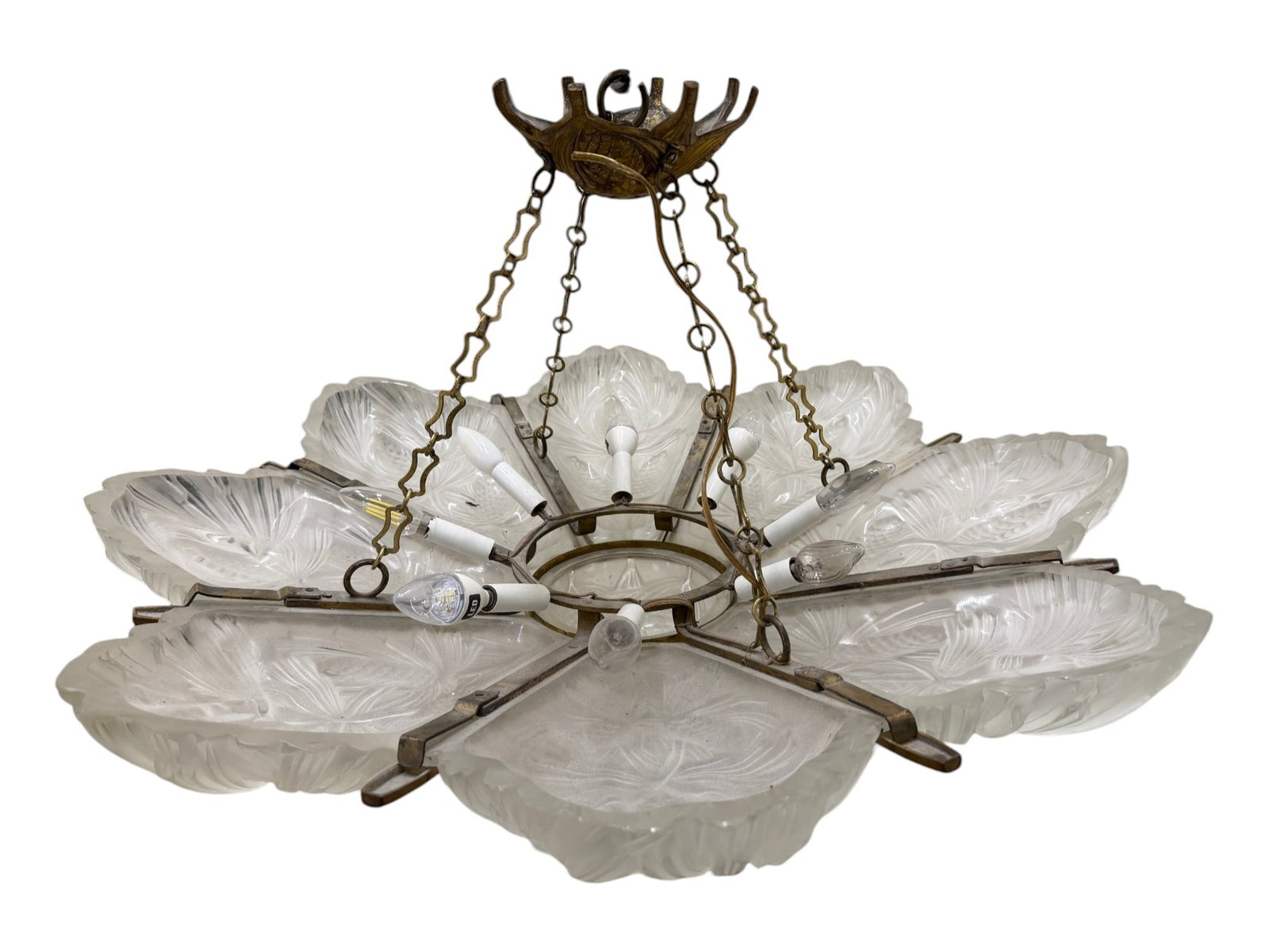 Marius-Ernest Sabino Art Deco French Chandelier - 8