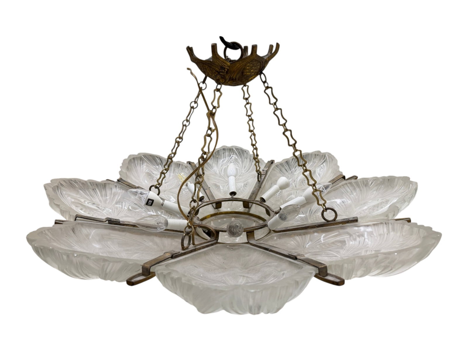 Marius-Ernest Sabino Art Deco French Chandelier - 9